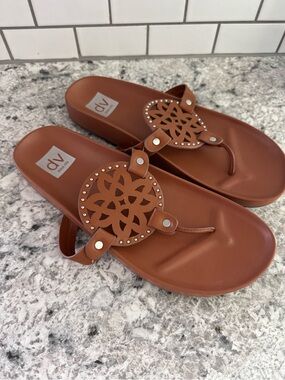 DV Dolce Vita Brown Pandora women’s sandals! Tory Burch Miller cloud lite dupe!
